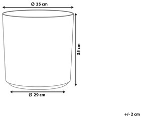 Kvetináč ⌀ 35 cm sivý VAGIA Beliani