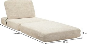 Biele rozkladacie kreslo z textílie buklé Faster – Mauro Ferretti