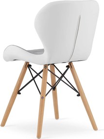 Sivo-biela stolička LAGO z eko kože