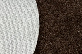 Kúpeľňový koberček SYNERGY glamour / lurex, hnedý kruh