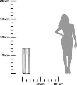 KOVOVÝ KVETINÁČ SO STOJANOM GLAM 70X20 CM BIELA/ČIERNA