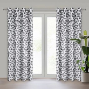 ZATEMŇOVACÍ ZÁVES NA KRÚŽKOCH KEMI 140X250 CM LISTY