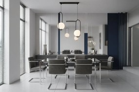 Závesné svietidlo Florence, 2x biele sklenené tienidlo, b/ch, UI