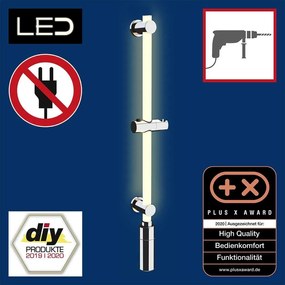 Nástenná sprchová tyč v striebornej farbe 74 cm LED – Wenko