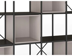 Čierno-krémová knižnica 140x179 cm Anya – Marckeric