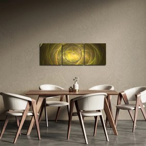 Moderný abstraktný obraz (s hodinami) (90x30 cm)