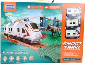 LEAN Toys Elektrický vláčik Interaktívny vláčik Vagóny Tunel Sopka Dinosaurus 95 cm