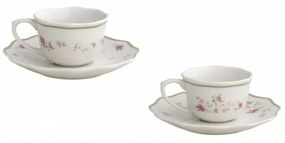 Biele porcelánové šálky v súprave 2 ks na espresso 90 ml Nonna Rosa – Brandani
