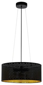 EGLO Závesný luster v modernom štýle VARILLAS, čierny, 53cm