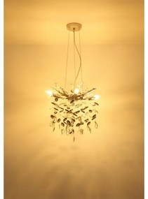 Globo 64138HS - Závesný luster QUEENA na lankách 4xE14/40W/230V strieborný