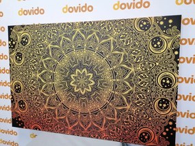 Obraz zlatá orientálna Mandala - 120x80