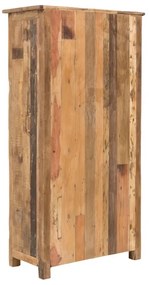 furniture-nabytek.cz - Masívna šatní skriňa Kavali z recyklovaného dreva, neupravená, hnedá – 90×45×185 cm