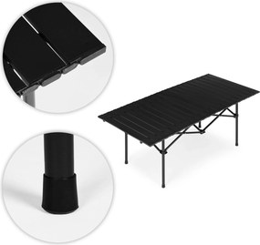 MultiGarden Skladací stôl 120x55 cm s taškou - čierny MultiGarden