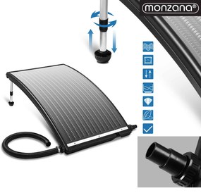 InternetovaZahrada Solárny panel na ohrev vody 112x55x14 cm - antracit