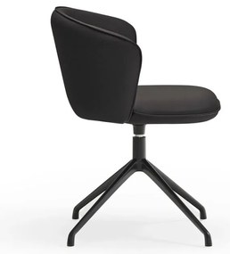 Čierne čalúnené jedálenské kreslá v súprave 2 ks Add – Teulat