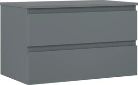 Mexen Orio, kúpeľňová skrinka 80 cm s hornou časťou, 2 zásuvky, grafitová matná, 91A10-08047-2-BFFC66