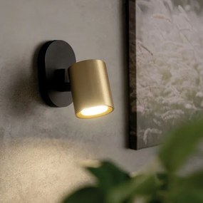 Kanlux 38960 - Nástenné bodové svietidlo LAURIN 1xGU10/10W/230V mosadz/čierna