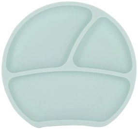 Svetlomodrý silikónový detský tanier 19x20,5 cm – Kindsgut