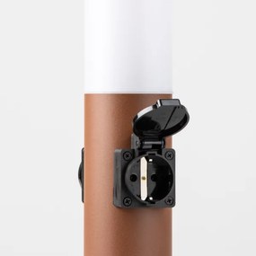 Brilagi - Vonkajšia lampa s 2 zásuvkami SCHUKO NOVA 1xE27/15W/230V 40 cm IP44 hnedá