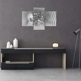 Obraz - Čiernobiele bubliny (90x60 cm)