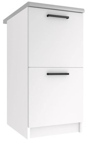Kuchynská skrinka Belini spodná 40 cm biely mat s pracovnou doskou  TOR SD2-40/0/WT/WT/0/B1