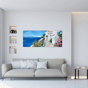 Obraz - Ulička pri mori (120x50 cm)