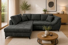 XXXLutz ROHOVÁ SEDAČKA, textil, sivá P & B - Sedačky - 00000F001703