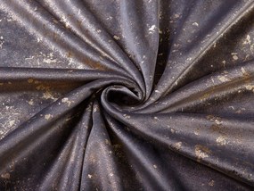 Biante Veľký zamatový štvorcový obrus Isabela IBL-004 Gold Design tmavo sivý 150x150 cm