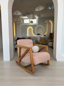 Dětské houpací křeslo NiniMini růžové/hnědé
