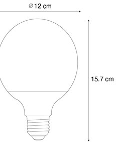 Inteligentná LED žiarovka E27 G120 matná RGBW 9W 806 lm 2700-6500K