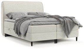 Krémovobiela boxspring posteľ s úložným priestorom 200x200 cm Melba – Maison de Rêve