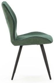 Zelené menčestrové jedálenské stoličky v súprave 2 ks Adaya – Marckeric