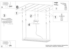 Thoro Lighting Luster TUULA L čierny 3000K