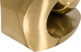 KONFERENČNÝ STOLÍK ESPEN BIELY MRAMOR + ZLATÝ 130 cm