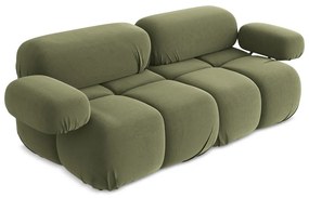 Svetlozelená zamatová pohovka 190 cm Lokua – Makamii