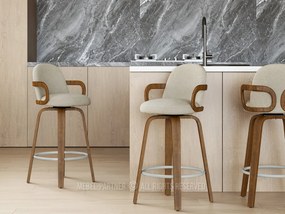 Barová stolička Martindeles (béžová). Akcia -15%. Vlastná spoľahlivá doprava až k Vám domov. 1136403