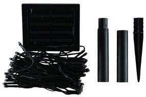 DECOLED Venkovní řetěz SOLAR 5 m, teple bílá, 50 diod