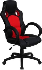 Kancelárske kreslo Leon, čierne/červené%