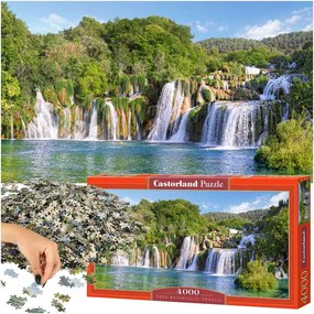 KIK CASTORLAND Puzzle 4000el. Vodopády Krka, Chorvátsko - Vodopády Krka