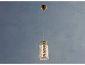 Klausen 142029 - LED Luster na lanku JAR LED/5W/230V medená/drevo