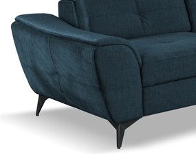 Rohová sedacia súprava Sergio, námornícka modrá látka, pravý roh