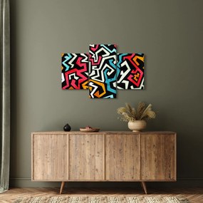 Obraz grafické abstrakcie (90x60 cm)