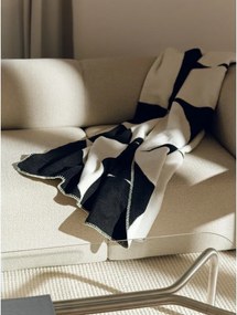 Čierna/krémovobiela deka 150x200 cm Tul – noo.ma