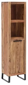 furniture-nabytek.cz - Masívna kúpeľňová skrinka Sydney z akácie, lakovaná, hnedá – 31×25×125 cm
