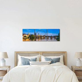 Obraz Karlovho mosta (s hodinami) (90x30 cm)