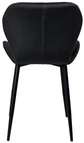Jedálenská stolička DALLAS zamatová, čierna
