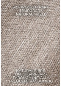 Béžový ručne tkaný behúň s prímesou vlny 80x200 cm Pradesh Linen White – Elle Decoration