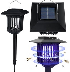 Solární LED lampa Borno 57 cm proti hmyzu černá