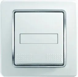 SE11 | Tlačidlo jednopólové s popisným štítkom Farba: Biely duroplast
