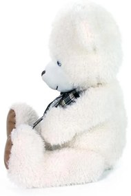 Plyšový medveď s mašľou a záplatou 27 cm béžový